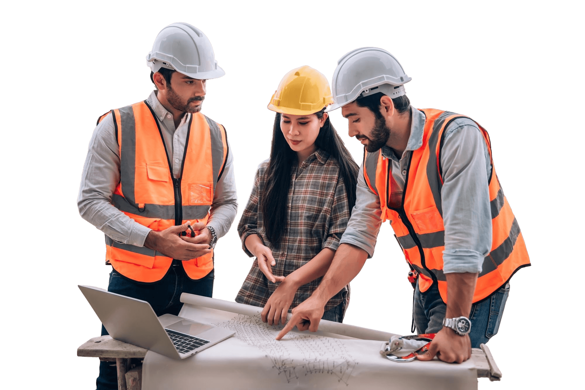 Equipo de construcción usando Lennix